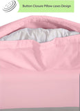 Plain & Reversible Duvet Cover and Matching Pillowcase Set Perfect Bedding for a Cozy Night's Sleep - Blush Pink