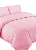 Plain & Reversible Duvet Cover and Matching Pillowcase Set Perfect Bedding for a Cozy Night's Sleep - Blush Pink