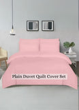 Plain & Reversible Duvet Cover and Matching Pillowcase Set Perfect Bedding for a Cozy Night's Sleep - Blush Pink