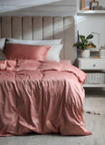 Plain & Reversible Duvet Cover and Matching Pillowcase Set Perfect Bedding for a Cozy Night's Sleep - Blush Pink