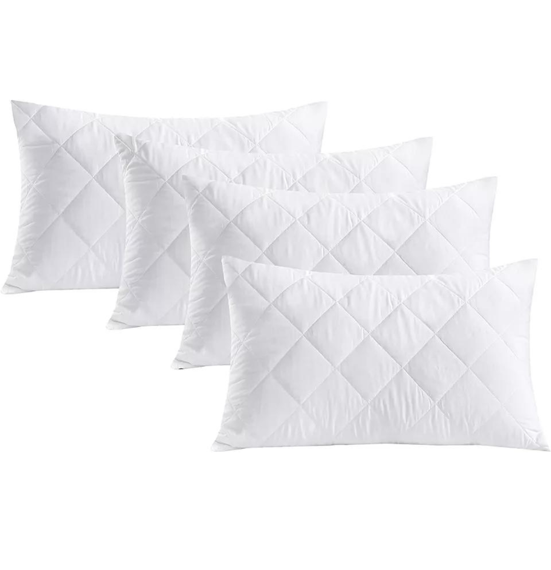 Highliving Zipped Quilted Pillow Protector Anti Allergy - Pair