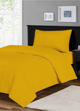 Plain & Reversible Duvet Cover and Matching Pillowcase Set Perfect Bedding for a Cozy Night's Sleep - Ochre