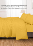 Plain & Reversible Duvet Cover and Matching Pillowcase Set Perfect Bedding for a Cozy Night's Sleep - Ochre