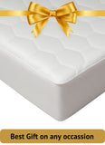 Waterproof Mattress Protector Elasticized Skirt 30cm Extra Deep Rich Quilted Light Weight  Soft Luxury Cotton Thin Sheets Fitted Cover Sheet soft flat weave -  Hexagonal Design