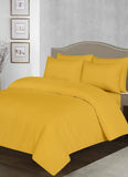 Plain & Reversible Duvet Cover and Matching Pillowcase Set Perfect Bedding for a Cozy Night's Sleep - Ochre