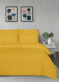 Plain & Reversible Duvet Cover and Matching Pillowcase Set Perfect Bedding for a Cozy Night's Sleep - Ochre