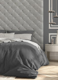 Plain & Reversible Duvet Cover and Matching Pillowcase Set Perfect Bedding for a Cozy Night's Sleep - Charcoal