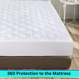 Diamond Shape Mattress Protector 110 GSM Fitted Sheet Cover , Elastic Fitting Light Weight 30cm Deep Skirt Double Bed  Noiseless Breathable  Flat Fitted Cover Sheet