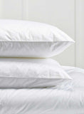 High Living Luxurious Pair of Goose Feather Pillows - Comfort with 85% Feather, 15% Down, and 100% Cotton Cover