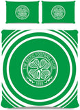 Sleep in Style and Show Your Support with Celtic FC Pulse Double Duvet - Featuring Reversible Multi Crest and Large Crest Design