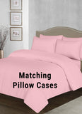 Plain & Reversible Duvet Cover and Matching Pillowcase Set Perfect Bedding for a Cozy Night's Sleep - Blush Pink