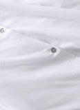 Plain & Reversible Duvet Cover and Matching Pillowcase Set Perfect Bedding for a Cozy Night's Sleep - White