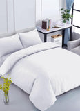 Plain & Reversible Duvet Cover and Matching Pillowcase Set Perfect Bedding for a Cozy Night's Sleep - White