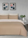 Plain & Reversible Duvet Cover and Matching Pillowcase Set Perfect Bedding for a Cozy Night's Sleep - Mink & Cream