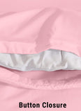 Plain & Reversible Duvet Cover and Matching Pillowcase Set Perfect Bedding for a Cozy Night's Sleep - Blush Pink