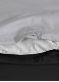 Plain & Reversible Duvet Cover and Matching Pillowcase Set Perfect Bedding for a Cozy Night's Sleep - Black & Grey