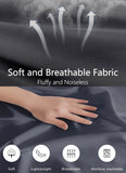 Plain & Reversible Duvet Cover and Matching Pillowcase Set Perfect Bedding for a Cozy Night's Sleep - Black & Grey