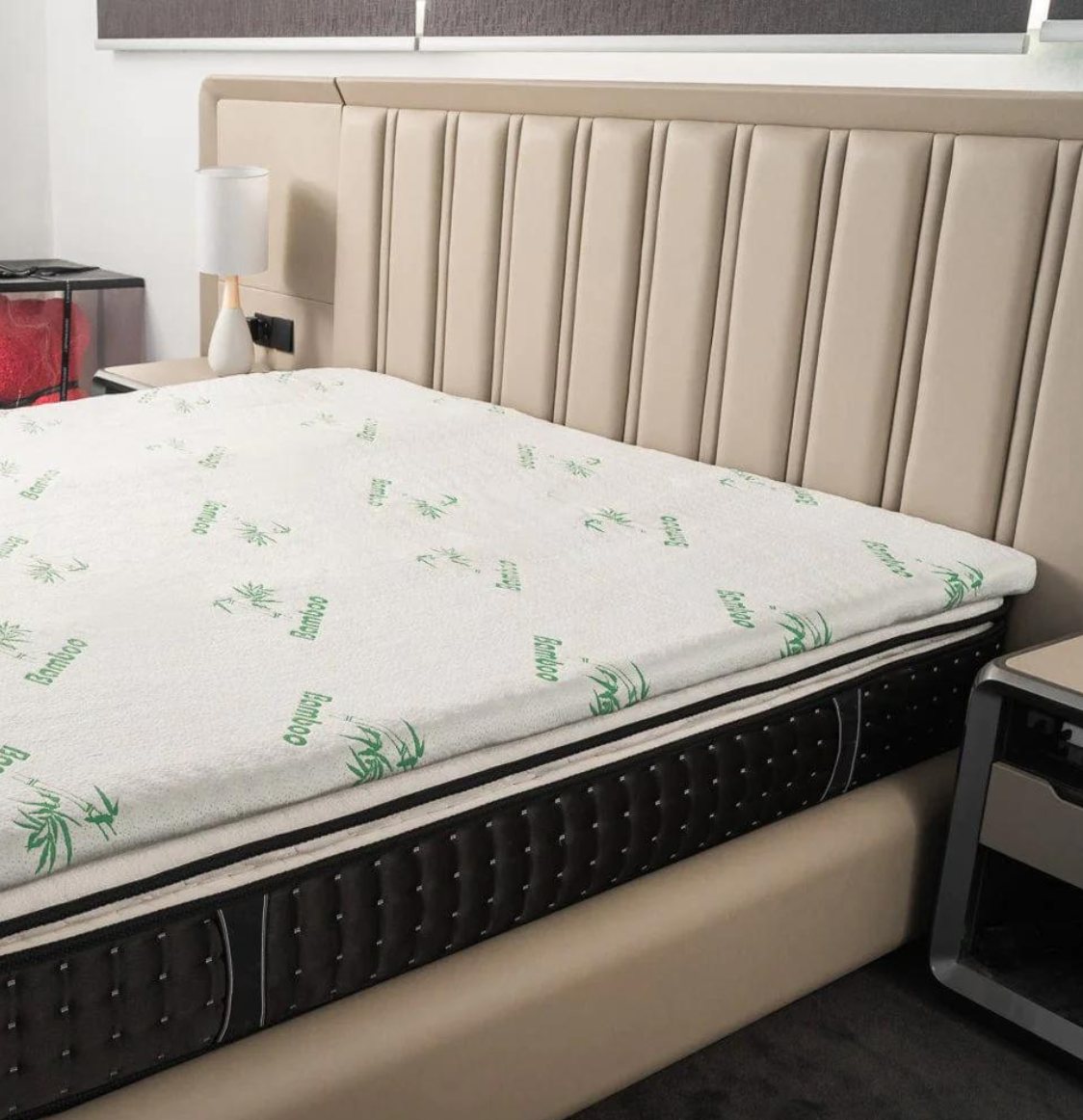 High Living Bamboo Mattress Topper 2.5 Anti Slip