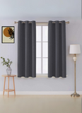 Thermal Thick Blackout Eyelet Ring Curtain - Blackout Curtains Charcoal