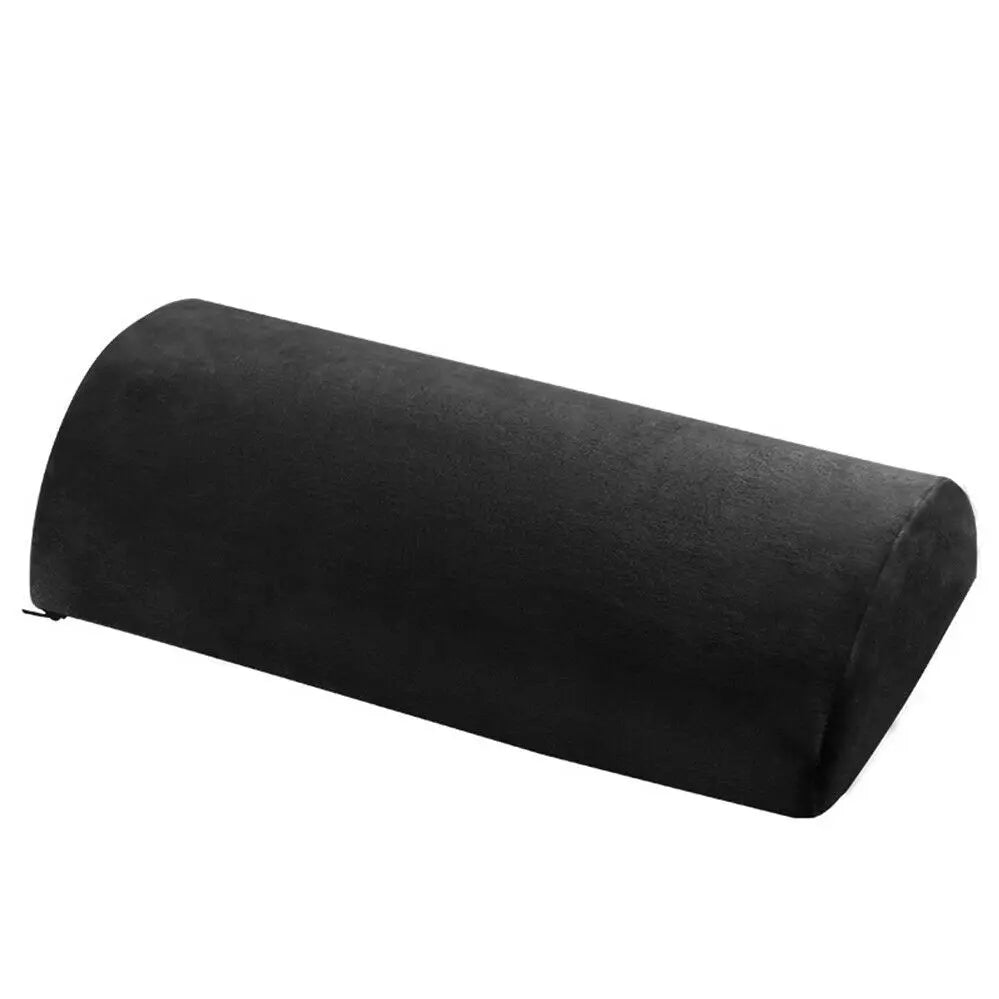 Highliving Half Moon Memory Foam Cushion – Premium Bed, Back, Neck, Leg Support and Knee Pillow (Black)