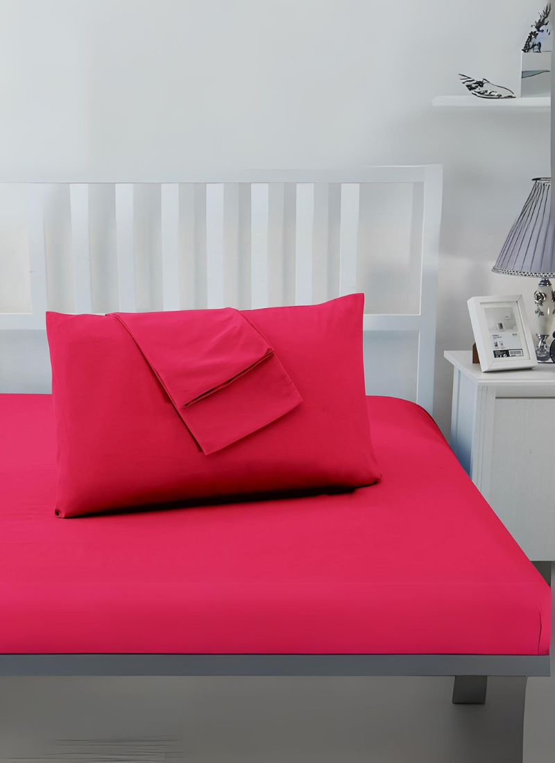 Pairs of Plain Dyed Poly Cotton Percale Housewife Pillow Cases