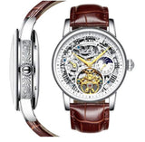 Skeleton Watch Leather Strap