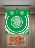 Sleep in Style and Show Your Support with Celtic FC Pulse Double Duvet - Featuring Reversible Multi Crest and Large Crest Design