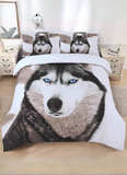 Microfiber Duvet Cover Set 3D Wolf Printed Egyptian Cotton Bedding Quilt Cover Set, with Pillow Cases Soft & Breathable, All Sizes