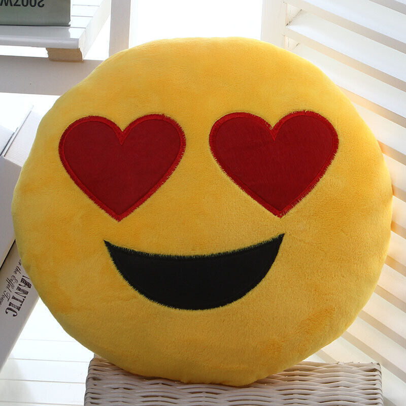 Emoji Cushion Pillow Yellow Smiley Cushion 4A s Global